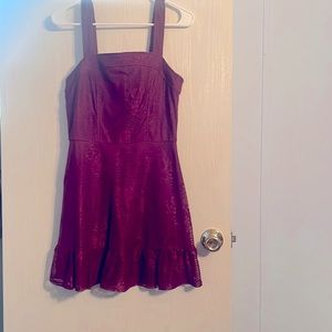 Maroon mini dress with straps